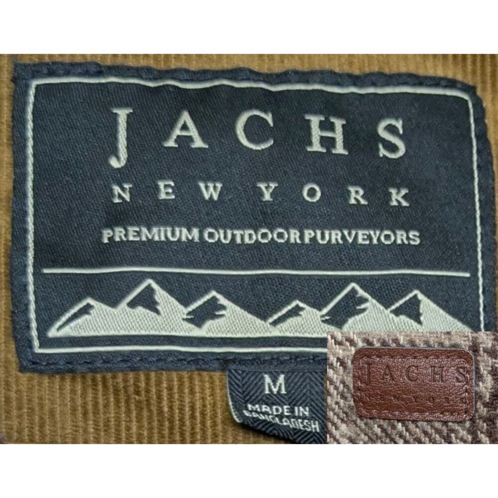JACHS NY Plaid Wool‎ Blend Shacket Men M Brown Tan Shirt Jacket Side Pockets EUC - Picture 4 of 5